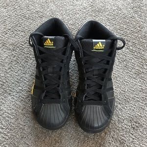 Adidas High Tops Black & Yellow